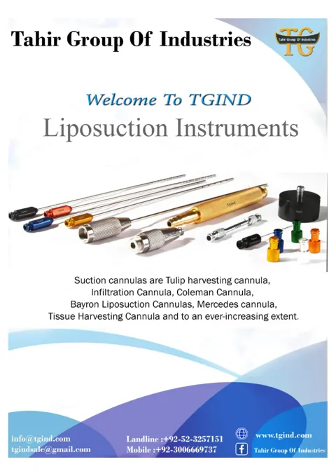 Cover of the Liposuction Instruments catalog
